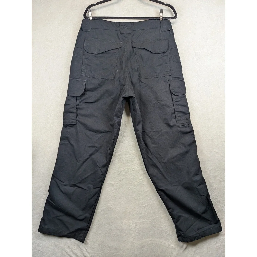 TRU-SPEC 24-7 Tactical Cargo Pants Mens 34 Black Ripstop Military Work Utility